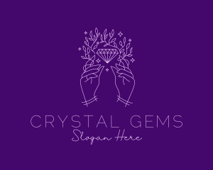 Diamond Gem Hands logo design