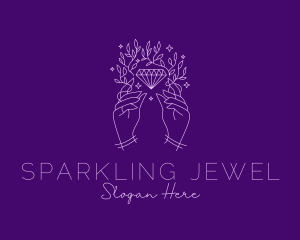 Diamond Gem Hands logo design