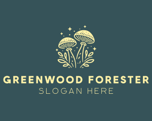 Mushroom Organic Plant logo design