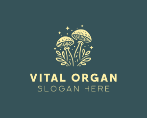 Mushroom Organic Plant logo design