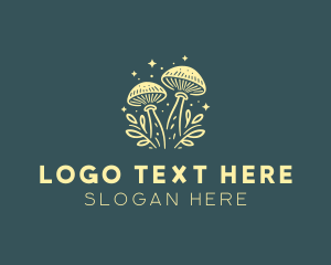 Mushroom Organic Plant Logo