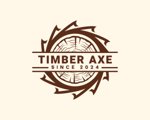 Woodwork Log Sawmill logo design