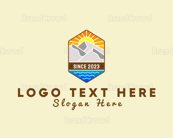 Outdoor Mountain Badge Logo