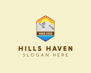 Outdoor Mountain Badge  logo design