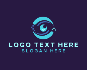 Pixel - Digital Pixel Eye logo design