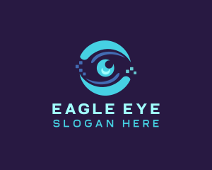 Digital Pixel Eye logo design