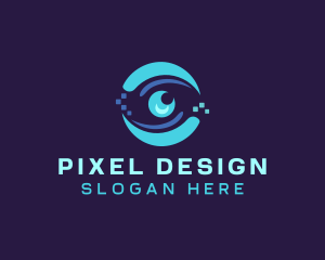 Digital Pixel Eye logo design