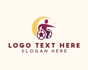 Disabled - Wheelchair Support Community logo design
