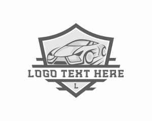 Sports Car - Motorsports Sports Car Shield logo design