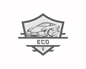 Motorsports Sports Car Shield Logo