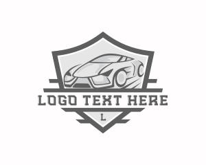 Car - Motorsports Sports Car Shield logo design