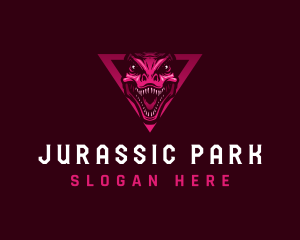 Jurassic Velociraptor Gaming logo design