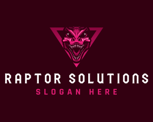 Jurassic Velociraptor Gaming logo design