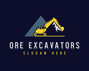 Mining - Demolition Excavator Mining logo design