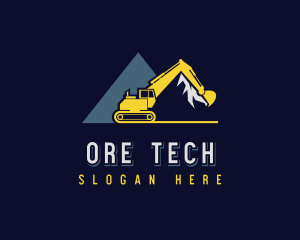 Mining - Demolition Excavator Mining logo design