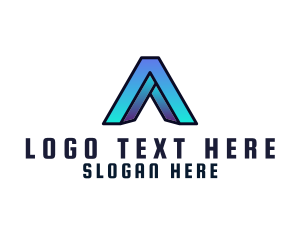 Telecommunication - Generic Gradient Business Letter A logo design