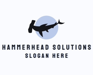 Wild Hammerhead Shark logo design