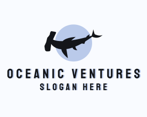 Wild Hammerhead Shark logo design