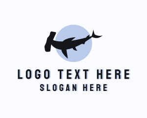 Ocean - Wild Hammerhead Shark logo design