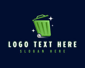 Recycling Bin - Recyclable Garbage Bin logo design