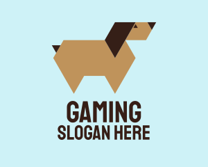 Pet Shop - Brown Geometric Dog logo design