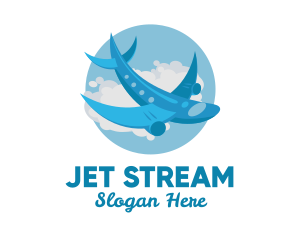 Jet - Airplane Jet Flight logo design