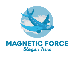 Airplane Jet Flight logo design