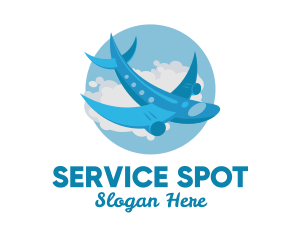 Attendant - Airplane Jet Flight logo design