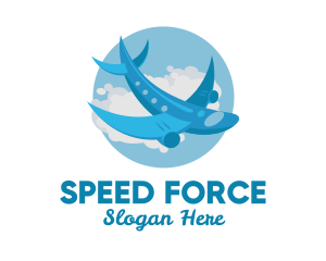 Airplane Jet Flight logo design