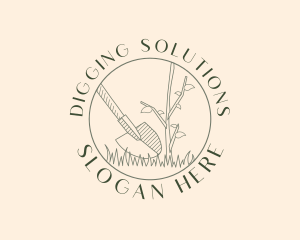 Shovel Plant Gardening logo design