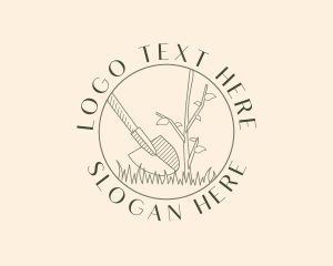 Shovel Plant Gardening Logo