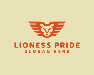 Winged Lioness Wildlife logo design