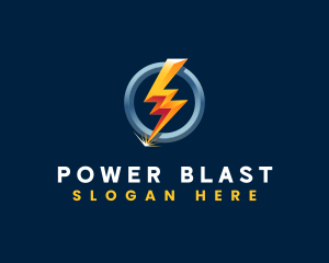 Power Electric Bolt logo design