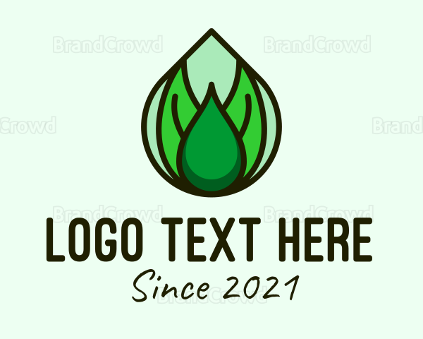 Natural Leaf Droplet Logo