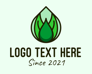 Garden - Natural Leaf Droplet logo design