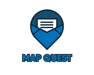 Maps - Blue Mail Navigation logo design