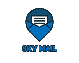 Blue Mail Navigation logo design