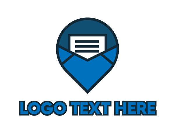 Maps - Blue Mail Navigation logo design