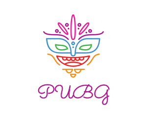 Colorful Mask Outline Logo