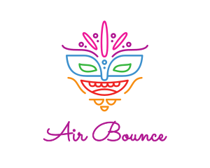 Colorful Mask Outline logo design