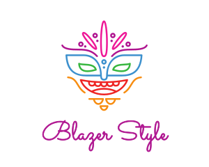 Colorful Mask Outline logo design