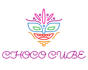 Gay - Colorful Mask Outline logo design