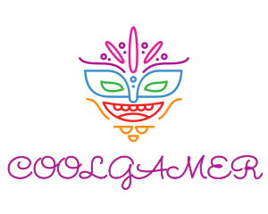 Colorful Mask Outline logo design