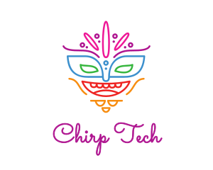 Colorful Mask Outline logo design