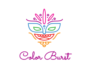 Colorful Mask Outline logo design