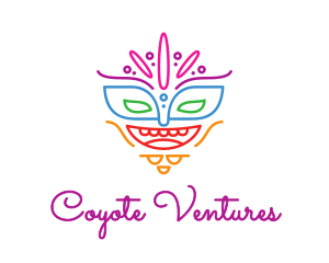 Colorful Mask Outline logo design