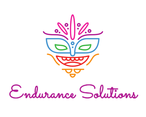 Colorful Mask Outline logo design