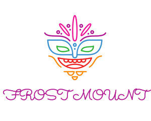 Colorful Mask Outline logo design