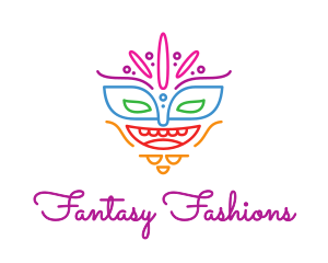 Costume - Colorful Mask Outline logo design