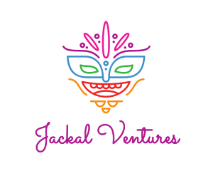 Colorful Mask Outline logo design